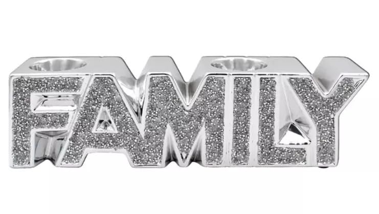GAM Crystallized Crushed Crystal Diamond Family Sign Ornament 28.5 cm, Friends Ornament Silver 33 cm Silver Sparkle Decorative Ornaments FAMILY & FRIENDS Designs Freestanding Sculpture (Friends)