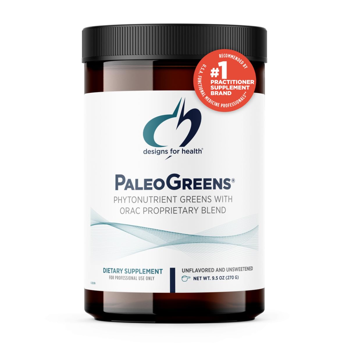 Designs for HealthPaleoGreens - Over 90% Organic Super Green Shake Powder with Vegetables, Berries, Enzymes + Antioxidants - Non-GMO Drink Mix, Unflavored + Unsweetened (30 Servings / 270g)