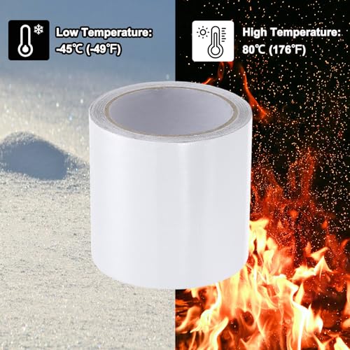 Image of PATIKIL Awning Repair Tape 4 inch x 26ft Waterproof Canvas Tape High Adhesive Tear Repair Patch Kit for PVC Tarpaulin Tent Awning Fabric RV Sail Boat Cover, White