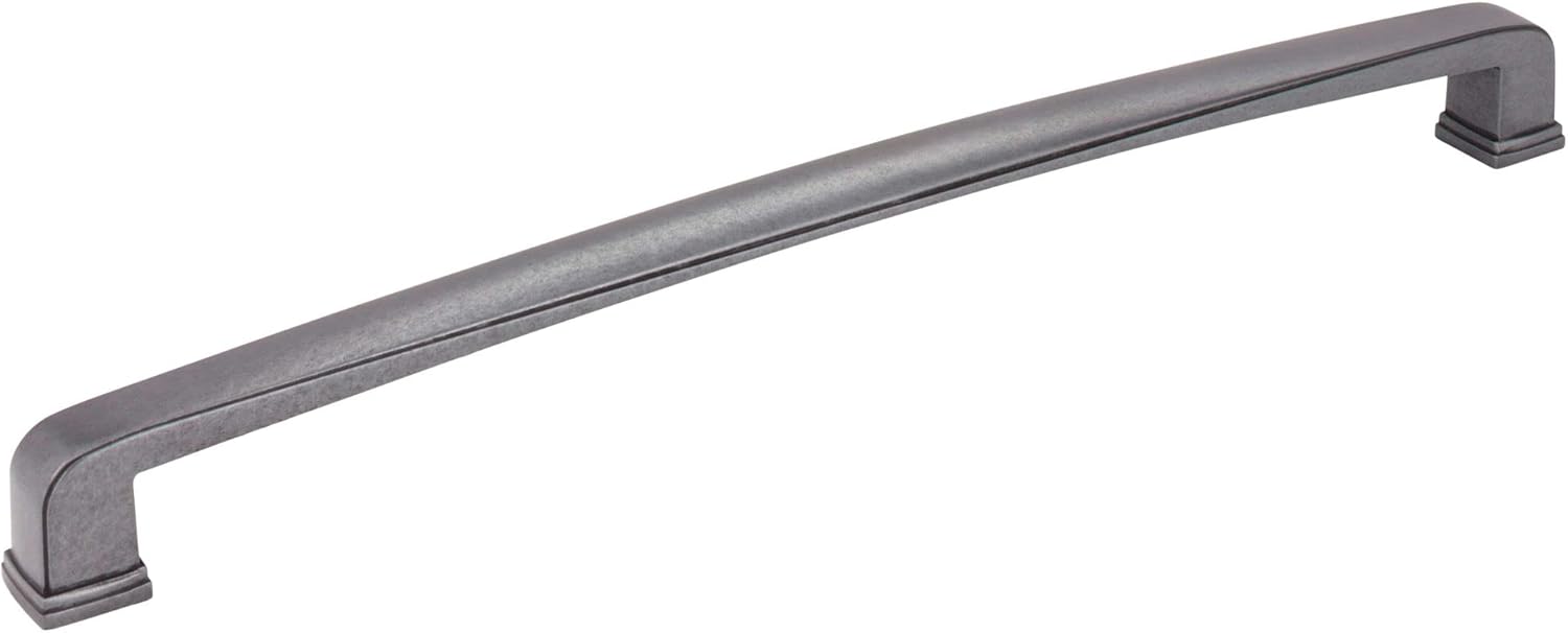 Milan Plain Square Appliance Pull - 12 Center-to-Center in Gunmetal