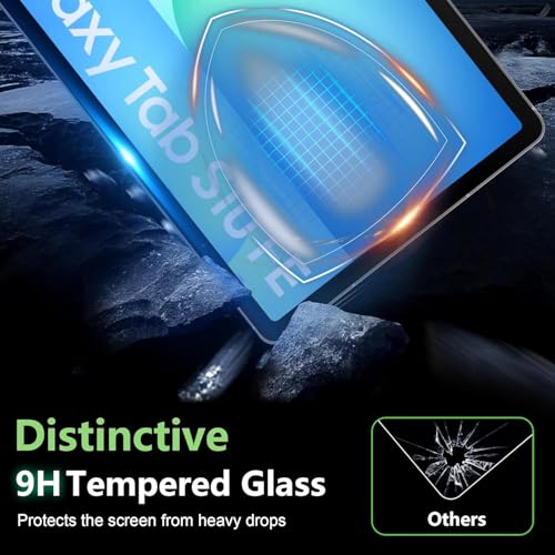 Image of VERTUS Premium Tempered Glass for Samsung Galaxy Tab S10 FE+ (13.1 Inch) Screen Protector, Full Coverage 9H Tempered Glass, HD Clear Scratch Resistant, Bubble-Free for Samsung Tab S10 FE Plus Screen Protector
