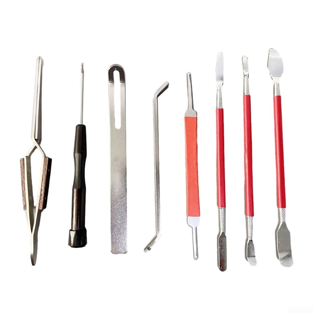 Juego de herramientas profesionales de reparación de saxofón para flauta y clarinete, kit esencial para reparaciones de instrumentos de viento de madera (6 piezas)