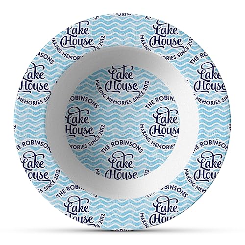 Personalized Lake House #2 Plastic Bowl - Microwave Safe - Composite Polymer