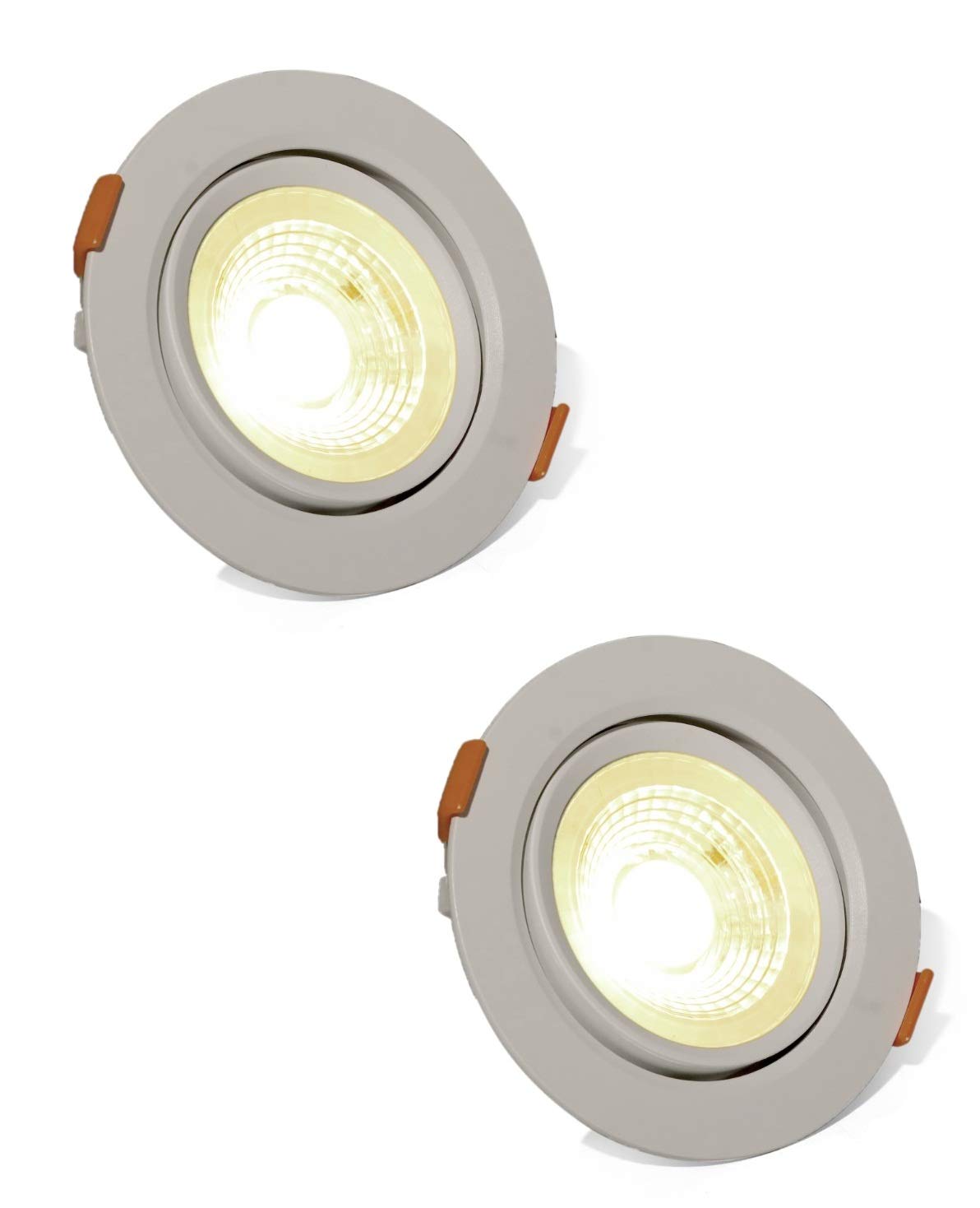 D'Mak 9W LED Round Ceiling Light (Warm White) - Pack of 2