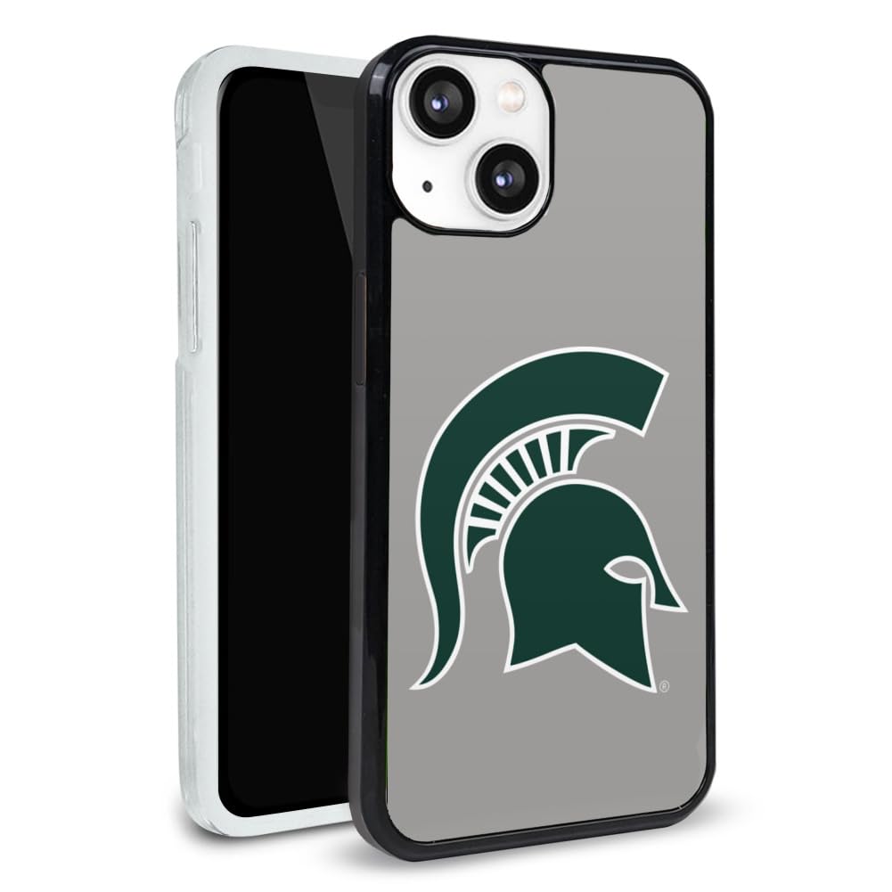 Michigan State Spartan Logo Secondary Protective Slim Fit Plastic Bumper Case Fits Apple iPhone 13