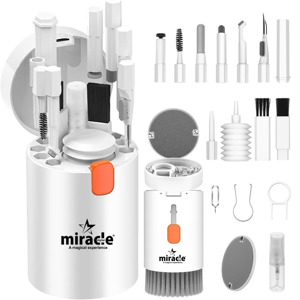 Miracle Digital 20 in 1 Multipurpose Device Cleaner Cleaning Kit for Laptops, Smartphones, Keyboards, Desktop & Earphones(White), (B0CNTJVQ3C) Amazon Price History, Amazon Price Tracker