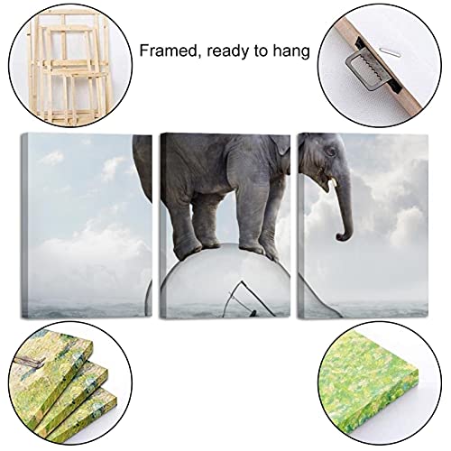 Toile éléphant mer grand format pour décoration murale salon chic