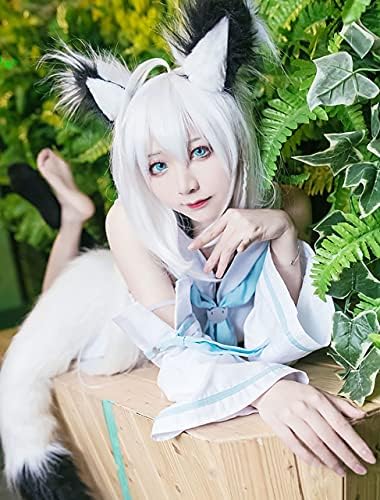 [milky time] 尻尾&耳つき 白上フブキ コスプレ 衣装 ホロライブ ハロウィン VTuber 詳細画像3