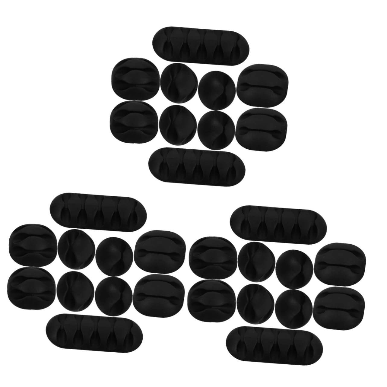 Hemobllo 30pezzi Organizer Di Cavi Plastica Per Gestione Elettrica Clip Per Cavi Adesive Per Ufficio e Casa Facile Da Usare Mantiene Desktop Ordinato e Pulito