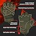 Seibertron Patented S.O.L.A.G 2.0 Half Finger Gloves - Tactical Gloves for Sports, Water Resistant and Impact Protection Army Green L