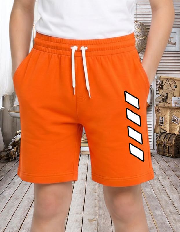 Image of Nusyl Solid & Printed Cotton Blend Shorts for Boys | Comfortable Casual Shorts | Soft Breathable Fabric with Elastic Waistband | Relaxed Fit | 2-16 Years | Multiple Colors