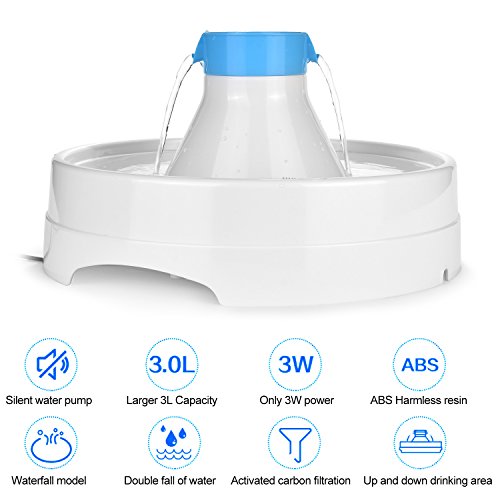 Ownpets Pet Water Fountain,Large 3L/102oz Automatic Dog Water Fountain Super Quiet Water Dispenser for Cats and Dogs… - Image 2