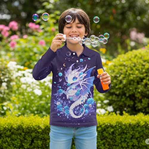 HUIACONG Kids Boys Girls Golf Shirts for Children Under Shirts4