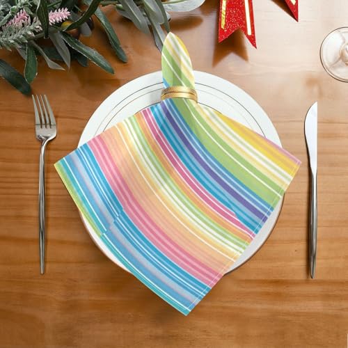 Set de 4 Servilletas de Tela Rayadas Qilmy Reutilizables miniatura 2