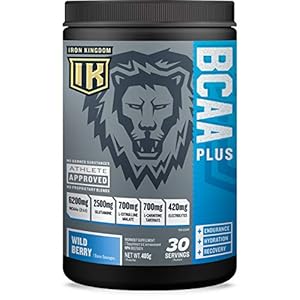 IRON KINGDOM BCAA PLUS WILD BERRY 10.1g Amino Acids, Electrolytes, Glutamine, Endurance, Recovery, Hydration