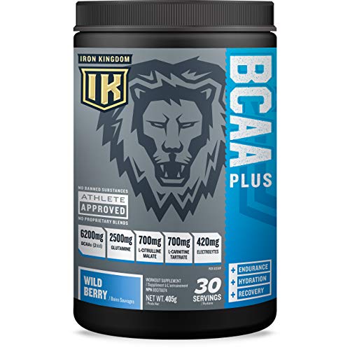 IRON KINGDOM BCAA PLUS WILD BERRY 10.1g Amino Acids, Electrolytes, Glutamine, Endurance, Recovery, Hydration