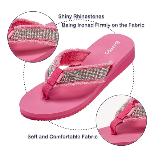 Ampeo Women's Arch Support Flip Flops Comfortable Casual Summer Beach Thong Sandals