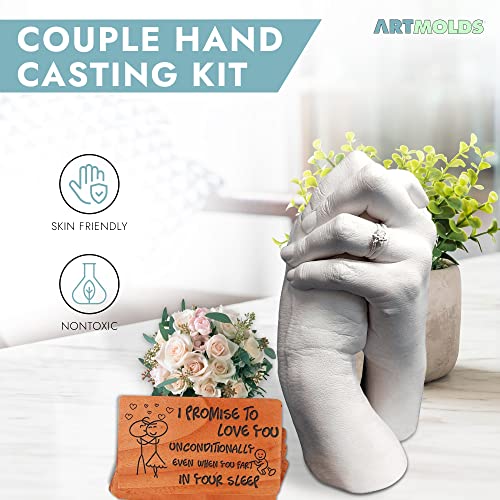 Ez Cast Kit®, Hands Casting And Hand Molding. Hand Holding Diy Plaster Statue Craft For Couples, Adult & Child, Family, Friends. Anniversary, Wedding & Couples Gifts #TOP3