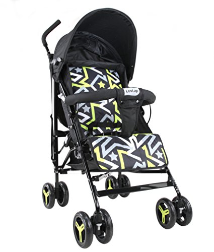 Image of Luvlap Joy Stroller Buggy - Printed Black