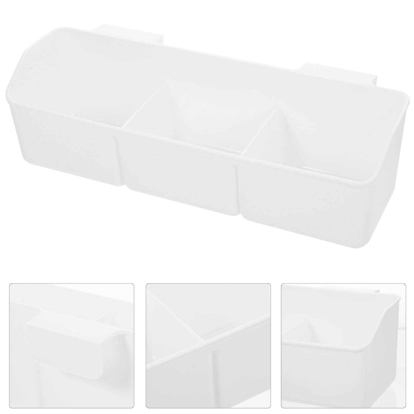 Cabilock Hanging Over Cabinet Door Storage Basket Nail Kitchen Spice Jar Organizer with Three Compartments Easy Installation Vegetable Storage Rack Sleek Design