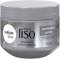 Salon Line, Máscara Matizadora, Meu Liso Prata, Vegano - Para Cabelos Lisos, 300g
