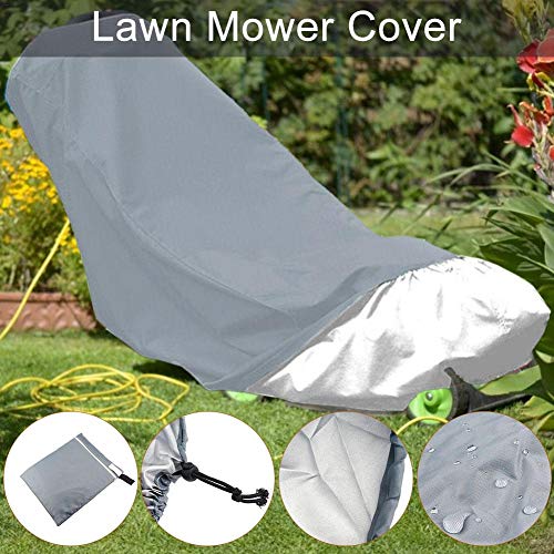 Lawn Mower Cover Heavy Duty 210D Polyester Oxford Waterproof Outdoors Garden Power Tool Covers UV Protection Universal Fit with Drawstring Storage Bag