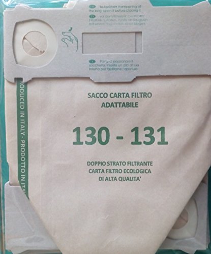  FL130 CONFEZIONE 6 PEZZI SACCHETTO ASPIRAPOLVERE DI RICAMBIO COMPATIBILE CON: MARCA : VORWERK FOLLETTO MODELLO : KOBOLD 130 kOBOLD 131 / EB 350