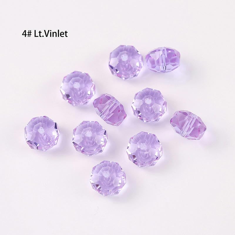 200 szt. 6/8 mm 5A kryształowe szklane koraliki fasetowane kryształowe koraliki z kryształu górskiego, koraliki ze szkła bikonowego, do rękodzieła, dekoracji DIY