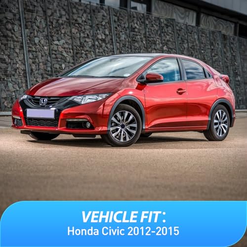 Image of Nilight Tape-On Rain Guards for Honda Civic 2012-2015, 4PCS
