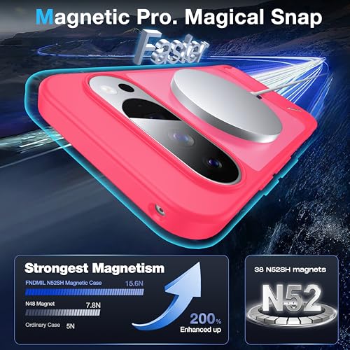 Image of for Google Pixel 10 Pro XL Case with MagSafe [Invisible Kickstand] [Charge While Standing] [Military Shockproof] Translucent Matte Soft Silicone Bumper for Pixel 10 Pro XL Phone Case Slim, Rose