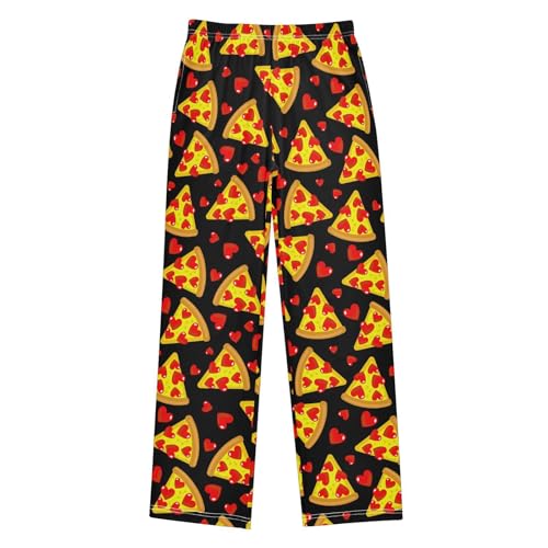Boys' Pants Piece Pizza Heart Long Bottoms Jogger Pants Elastic Waist Trousers with Pockets S-XL