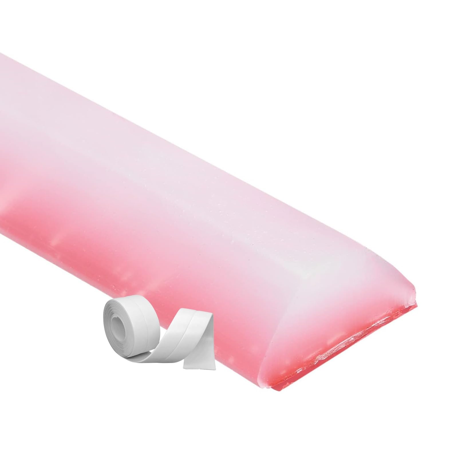 Striscia impermeabile per bagno, Striscia autoadesiva per bagno Striscia blocca acqua con nastro sigillante, Tappo acqua pieghevole, Striscia sigillante per doccia ( Color : Clear , Size : 260CM )