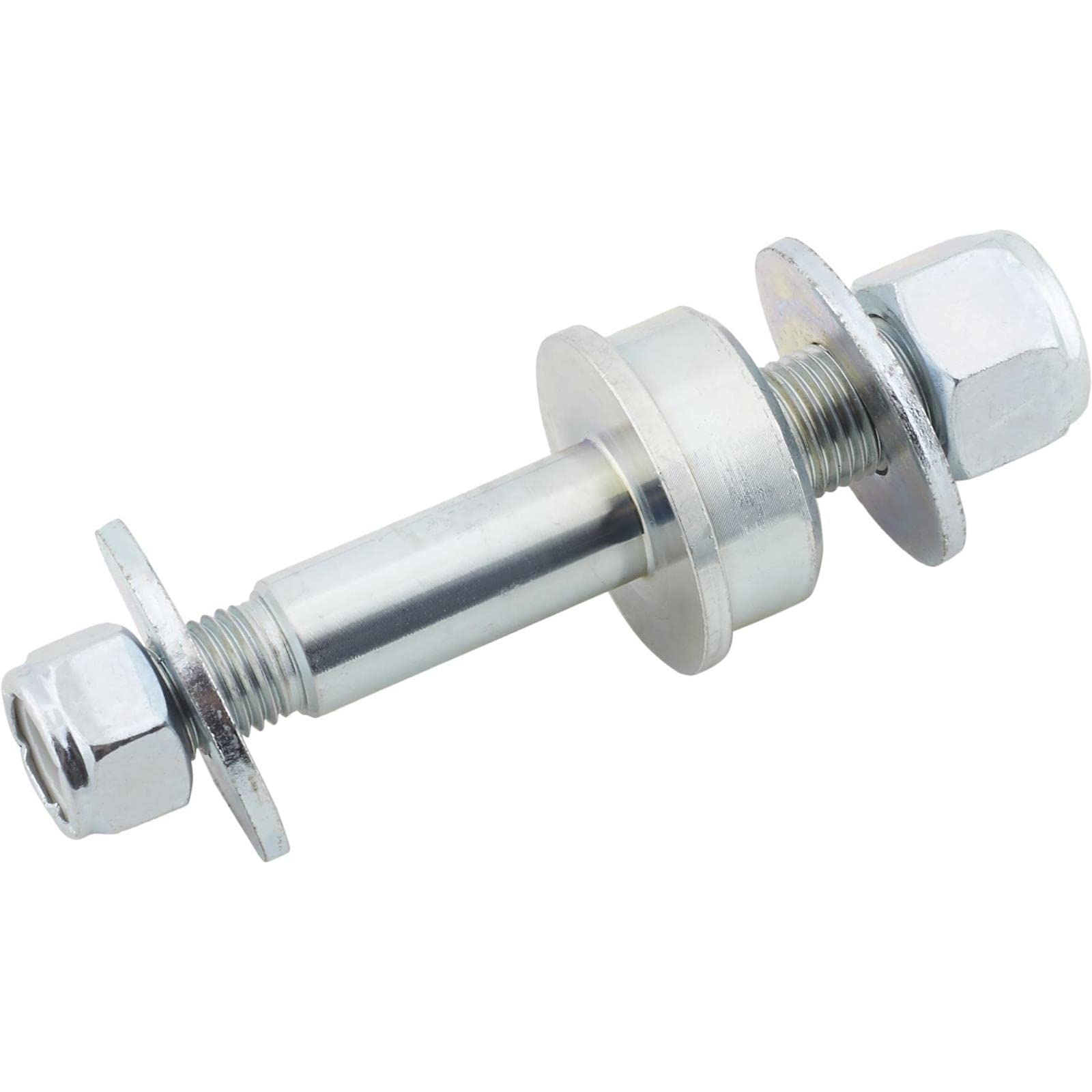 Speedway Motors Universal Tube Shock Mount Stud Bolt for ½” ID Shocks, 3-5/8” Overall Length, Zinc Plated Steel, Includes Nylock Nuts and Washers,