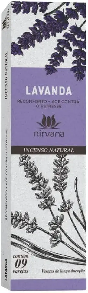 Incenso Nirvana - Lavanda - 9 Varetas