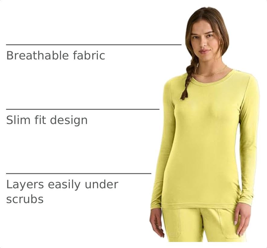 Image of Healing Hands Underscrub Long Sleeve Women Knits Scrub Tops