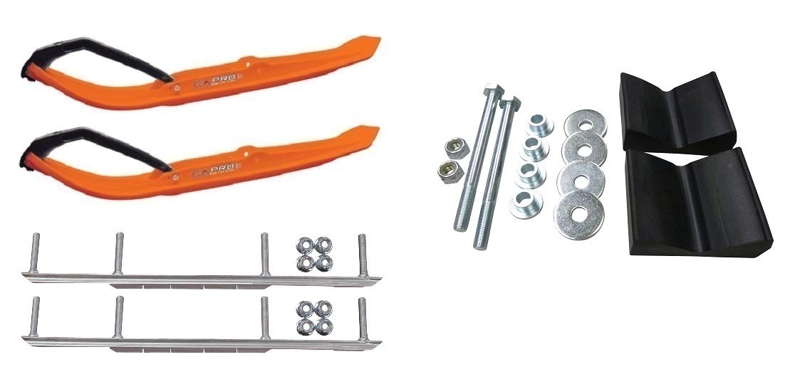 C&A Pro Orange MTX Snowmobile Skis w/ 7.5