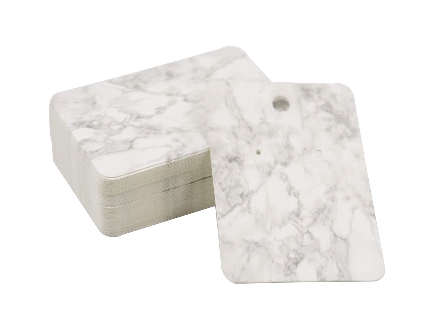 FloraneaFloranea 50 Pcs Marble Design Earring Necklace Display Cards Rectangle Card Tags Holder for Ear Studs Handmade Jewelry Making Storage Packing Supplies Christmas Thanksgiving Gift (Marble)