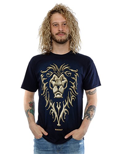 Warcraft Uomo Alliance Emblem Maglietta XXX-Large blu scuro