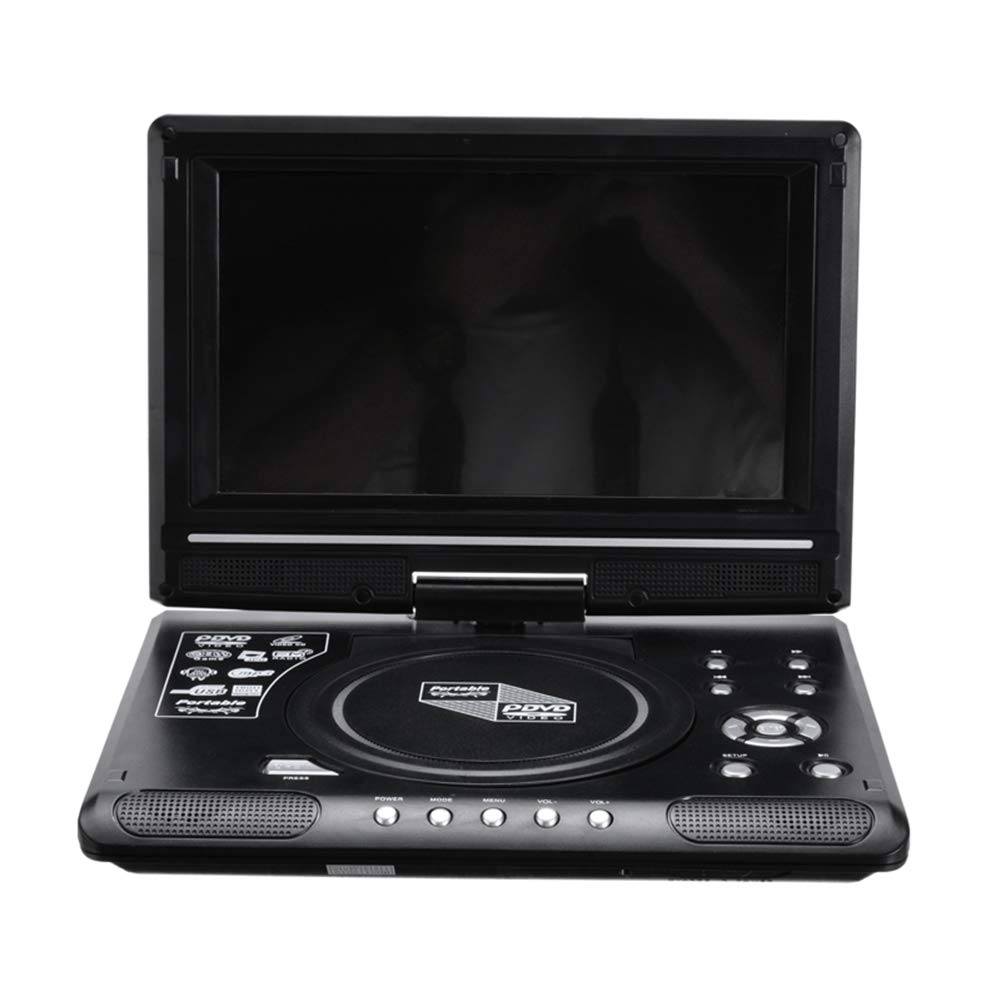 Reproductor de DVD PortáTil de Coche DoméStico de 9,8 Pulgadas Reproductor de TV VCD CD Juego Adaptador de Radio USB Compatible con RecepcióN de Radio FM-Enchufe de la EU