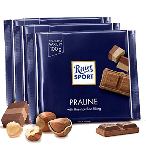 Image of Ritter Sport Praline Milk Chocolate, 100 g, Pack of 3