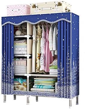 WSSBK Home Storage Cabinet Closet Closet Bedroom Furniture Wardrobe Cloth Wardrobe Storage