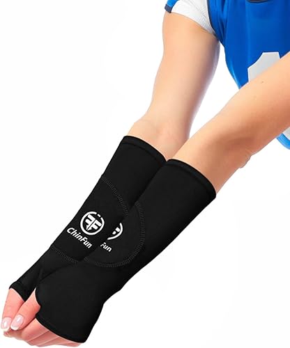 Miniatura 8 de ChinFun Mangas de brazo de voleibol que pasan las mangas del antebrazo con almohadilla de protección equipo de voleibol para niñas y mujeres 1 par