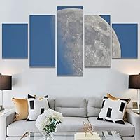 SIGNWIN 5 Panel Canvas Wall Art Astronomy & Space Contemporary Cosmic Dramatic Green Group Photography Realism Ultra for Home Decorations Ready to Hang - 60