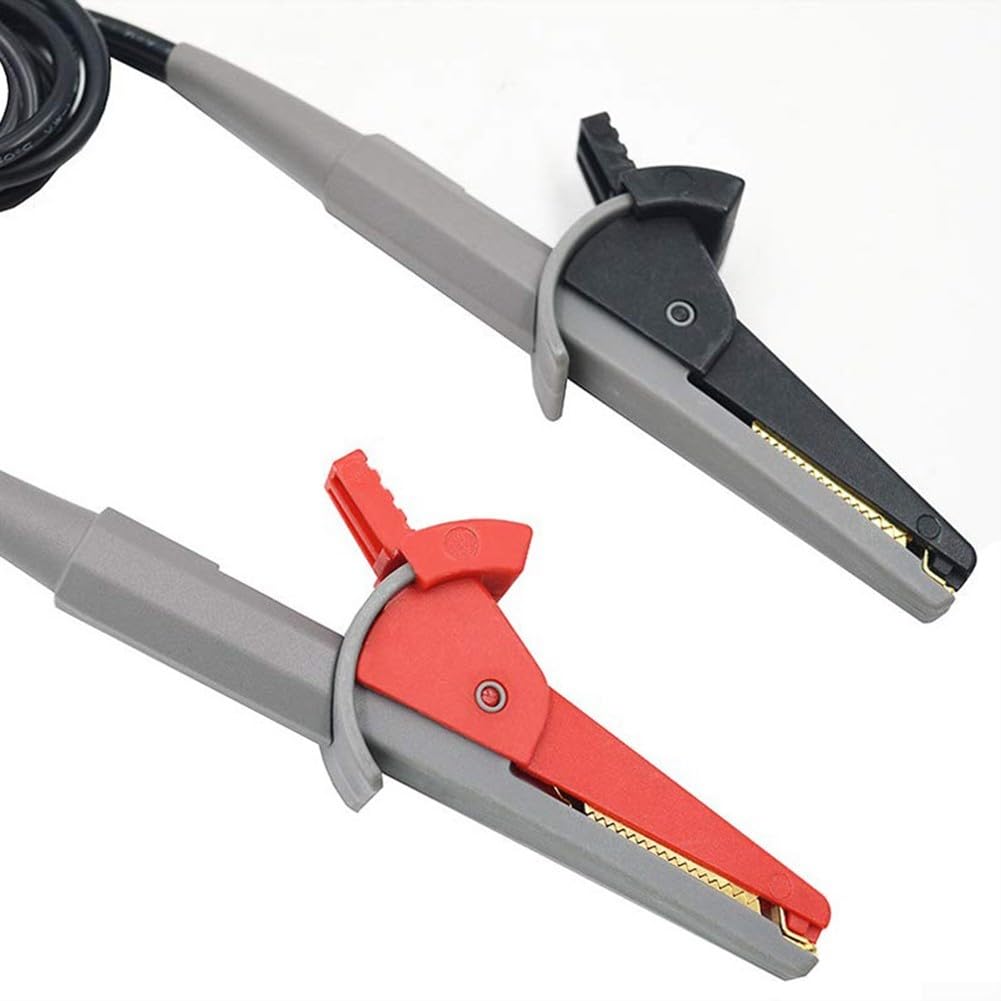 Kelvin Clip Test, 4 mm Bananenstecker, Silikondraht, für Batterie-Innenwiderstand, LCR-Messung, Multimeter, Klemme