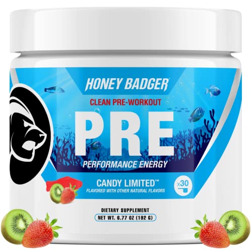 Honey Badger Bcaa Amino Acids Powder | Vegan Keto Bcaas + Eaa For Men & Women And Pre Workout Bundle #TOP1
