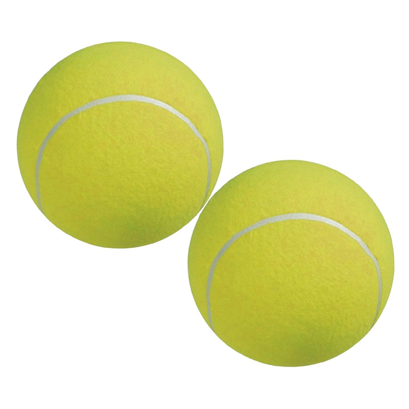 2pezzi Palla da Tennis Gigante Gonfiabile in Gomma con Superficie in Flanella come Giocattolper Animali Domestici per Attività all Aperto