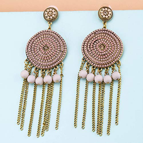 Emerald Plated Chain Drop Earrings