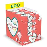 'Pampers Kids Hygiene On-the-Go Baby Wipes 15 Packs = 600 Baby Wipes, Gently Help Remove Bacteria
