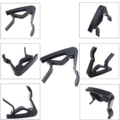 Capo de guitare pour guitares acoustiques et électriques, alliage de zinc(Le noir) - Les Beatles, Paul McCartney, John Lennon, RIngo Starr, George Harrison Capo de guitare pour guitares acoustiques et électriques, alliage de zinc(Le noir) – Image 6