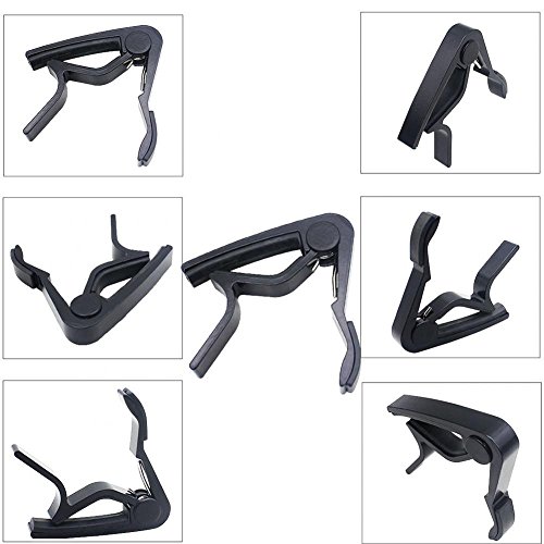 Capo de guitare pour guitares acoustiques et électriques, alliage de zinc(Le noir) - Les Beatles, Paul McCartney, John Lennon, RIngo Starr, George Harrison Capo de guitare pour guitares acoustiques et électriques, alliage de zinc(Le noir) – Image 7